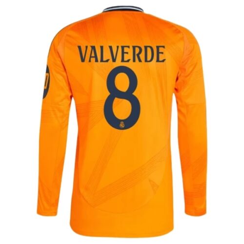 Real Madrid Valverde 8 Bortedrakt 2024 25 Fotballdrakter Langermet