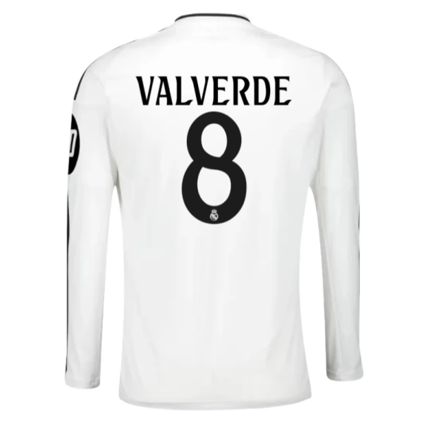 Real Madrid Valverde 8 Hjemmedrakt 2024-25 Fotballdrakter – Langermet