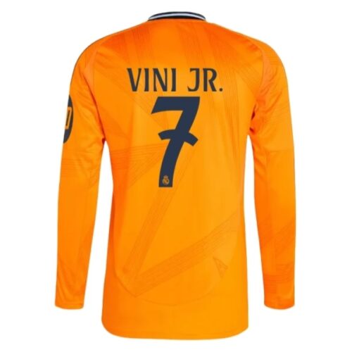 Real Madrid Vini Jr 7 Bortedrakt 2024 25 Fotballdrakter Langermet