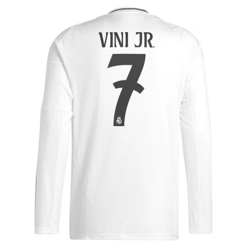 Real Madrid Vini Jr 7 Hjemmedrakt 2024 25 Fotballdrakter Langermet
