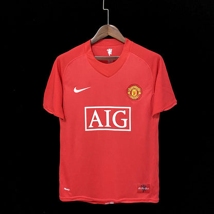 Retro 07-08 Manchester United Hjemme Fotballdrakter