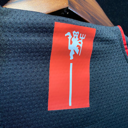Retro 07 08 Man Utd Borte Fotballdrakter Svart