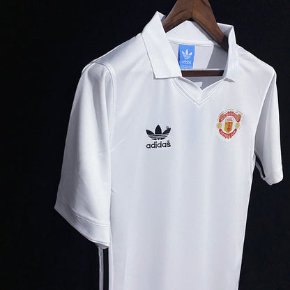 Retro 1980 Manchester United Borte Fotballdrakter