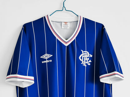 Retro 1982 83 Rangers Hjemme Fotballdrakter