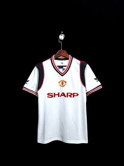Retro 1985 Manchester United Borte Fotballdrakter