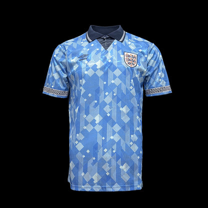 Retro 1990 England Blå Fotballdrakter
