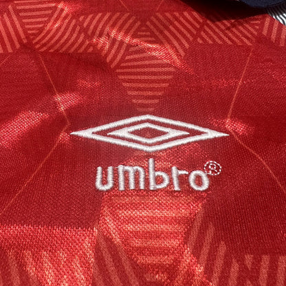 Retro 1990 England Rød Fotballdrakter