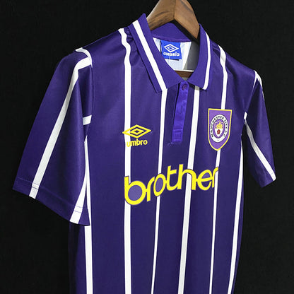 Retro 1993 Manchester City Borte Fotballdrakter