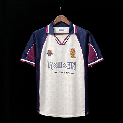 Retro 1999 West Ham Iron Maiden Borte Fotballdrakter