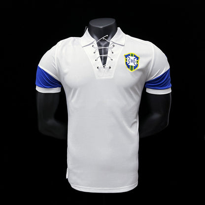Retro 2004 Brasil Hvit Fotballdrakter