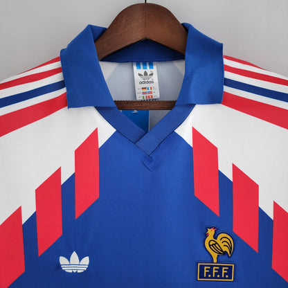 Retro 88 90 Frankrike Hjemme Fotballdrakter