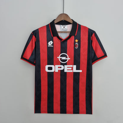 Retro 95 96 AC Milan Hjemme Fotballdrakter