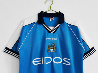 Retro 99 01 Manchester City Hjemme Fotballdrakter