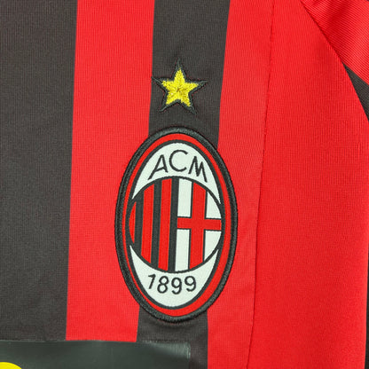 Retro AC Milan 07 08 Hjemme Fotballdrakter Langermet