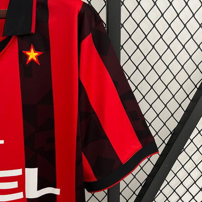 Retro AC Milan 88 89 Hjemme Fotballdrakter
