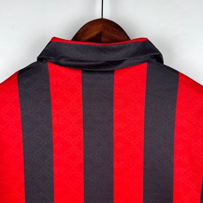 Retro AC Milan 89 90 Hjemme Fotballdrakter