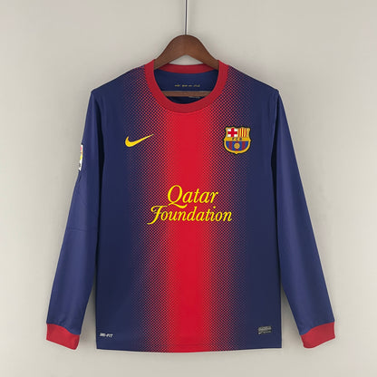 Retro Barcelona 12-13 Hjemme Fotballdrakter Langermet