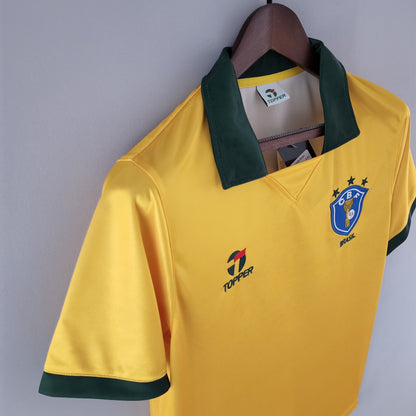 Retro Brasil 1998 Hjemme Fotballdrakter