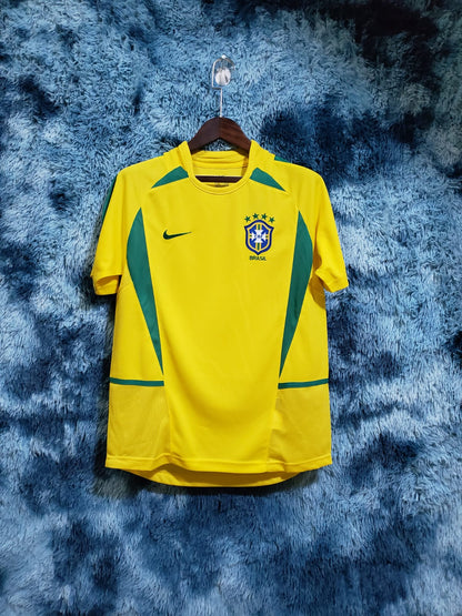 Retro Brasil 2002 World Cup Hjemme Fotballdrakter