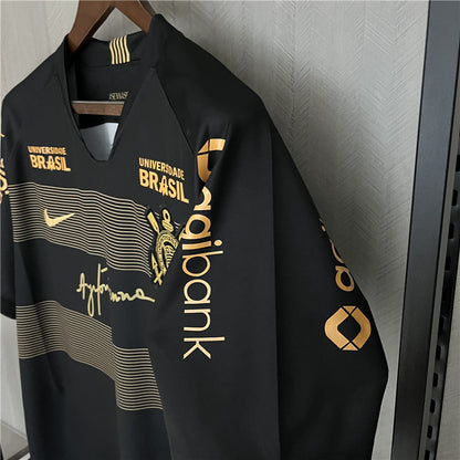 Retro Corinthians 18 19II Borte Fotballdrakter full advertising sponsor