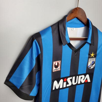 Retro Inter Milan 89 90 Hjemme Fotballdrakter