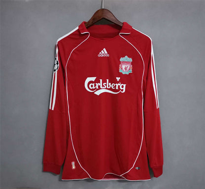 Retro Liverpool 06-07 Langermet Fotballdrakter