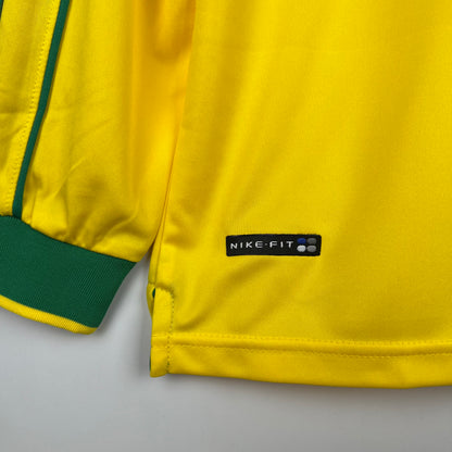 Retro Langermet Brasil 1998 Hjemme Fotballdrakter