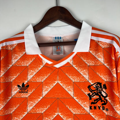 Retro Langermet Holland 1988 Hjemme Fotballdrakter