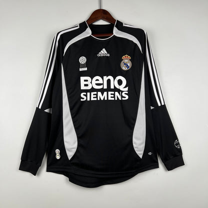 Retro Langermet Real Madrid 06-07 Third Borte Fotballdrakter
