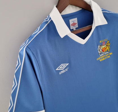 Retro Manchester City 81 82 Hjemme Fotballdrakter