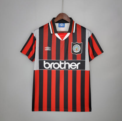 Retro Manchester City 94-96 Borte Fotballdrakter
