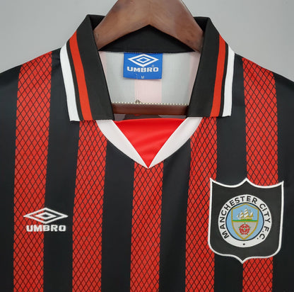 Retro Manchester City 94 96 Borte Fotballdrakter
