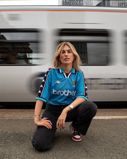 Retro Manchester City 97 99 Hjemme Fotballdrakter