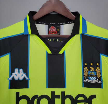 Retro Manchester City 98 99 Borte Fotballdrakter