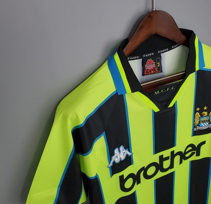 Retro Manchester City 98 99 Borte Fotballdrakter