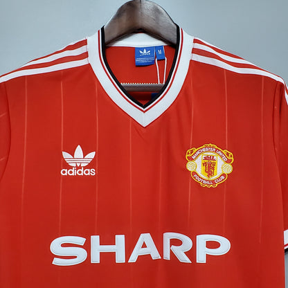 Retro Manchester United 83 84 Hjemme Fotballdrakter