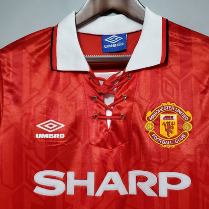 Retro Manchester United 92 94 Hjemme Fotballdrakter