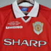 Retro Manchester United 99 00 Hjemme Fotballdrakter Langermet