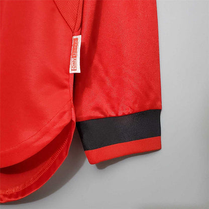 Retro Manchester United 99 00 Hjemme Fotballdrakter Langermet