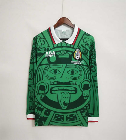 Retro Mexico 1998 Hjemme Fotballdrakter Langermet