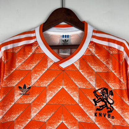 Retro Nederland 1988 Langermet Fotballdrakter