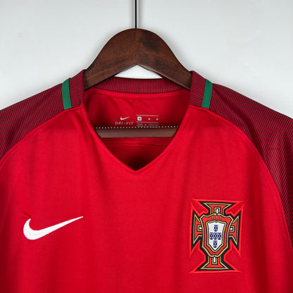 Retro Portugal 2016 Langermet Hjemme Fotballdrakter