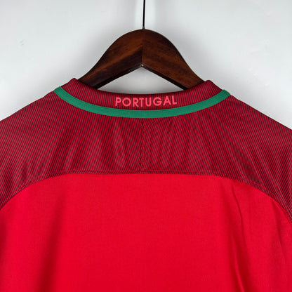 Retro Portugal 2016 Langermet Hjemme Fotballdrakter