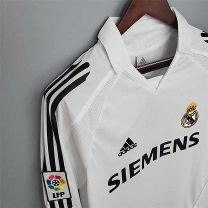 Retro Real Madrid 05 06 Hjemme Fotballdrakter Langermet
