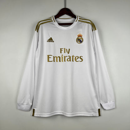 Retro Real Madrid 19-20 Langermet Hjemme Fotballdrakter
