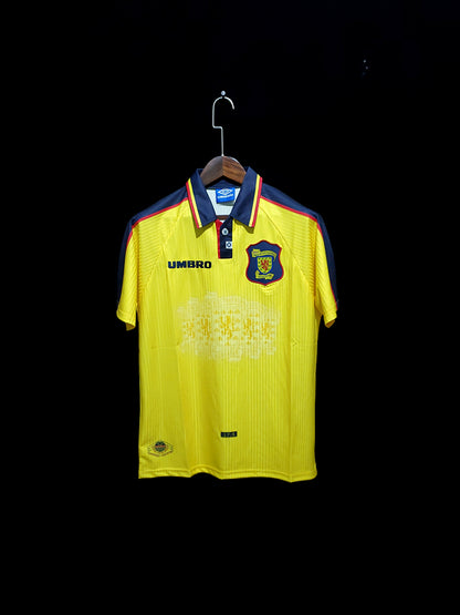 Retro Skottland Borte Fotballdrakter Yellow 1996-1998