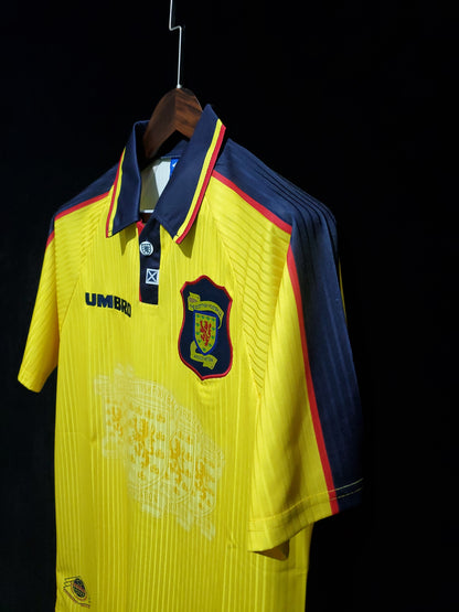 Retro Skottland Borte Fotballdrakter Yellow 1996 1998