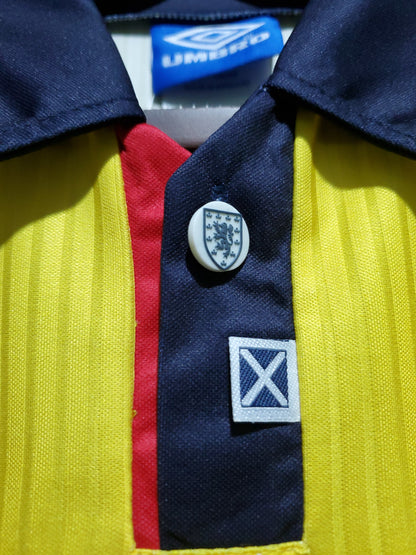 Retro Skottland Borte Fotballdrakter Yellow 1996 1998