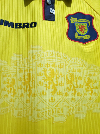 Retro Skottland Borte Fotballdrakter Yellow 1996 1998