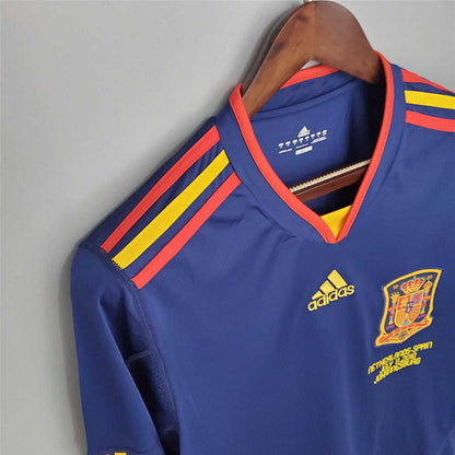 Retro Spania 2010 Borte Fotballdrakter Langermet